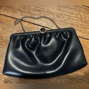 Vintage 1960's Niki's of NY Black Vinyl Clutch
